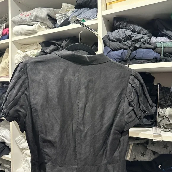 Max Studio Black Short Sleeve Blazer-Style Jacket - Picture 3 of 3